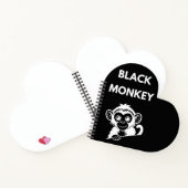 Cute Little Black Monkey Notitieboek (Binnen)