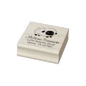 Cute Little Black Nosed Sheep Address Rubberstempel (Stempel)