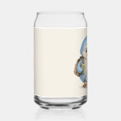 Cute Little Blue Bird Siblings Glas Drinkset (Rechts)