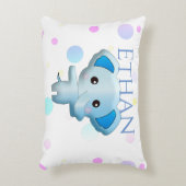 Cute Little Blue Boy Elephant Accent Kussen (Voorkant(Verticaal))