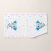 Cute Little Blue Boy Elephant Bad Handdoek (Handdoek)