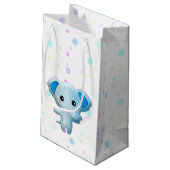 Cute Little Blue Boy Elephant Klein Cadeauzakje (Achterkant Gekanteld)