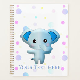 Cute Little Blue Boy Elephant Planner