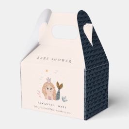 Cute Little Blush Zee Mermaid Girl Baby shower Bedankdoosjes