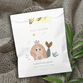 Cute Little Blush Zee Mermaid Girl Baby shower Bedankzakje