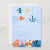 Cute Little Boat Birthday Party Kaart (Achterkant)