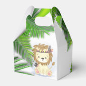 Cute Little Boho Lion Baby Shower Editable Bedankdoosjes (Achterkant)