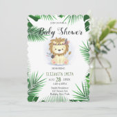 Cute Little Boho Lion Baby Shower Kaart (Staand voorkant)