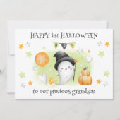Cute Little Boo Baby Ghost 1st Halloween Kaart (Voorkant)