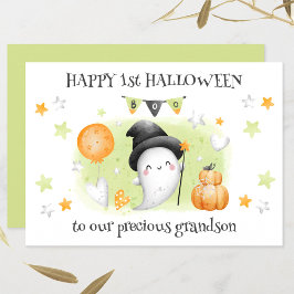 Cute Little Boo Baby Ghost 1st Halloween Kaart