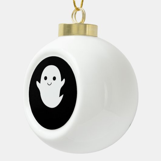 Cute Little Boo Classic Fitted Keramische Bal Ornament (Rechts)