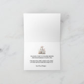 cute little boo girl First Halloween Baby shower Bedankkaart (Binnen)