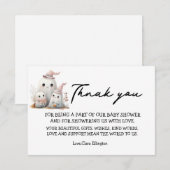 cute little boo girl First Halloween Baby shower RSVP Kaartje (Voorkant / Achterkant)