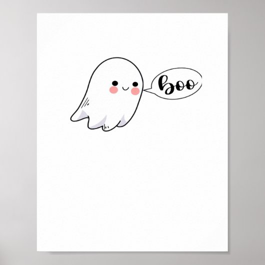 Cute Little Boo Graphic Cool Aesthetic Poster (Voorkant)