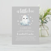Cute Little Boo Halloween Baby shower Kaart (Staand voorkant)
