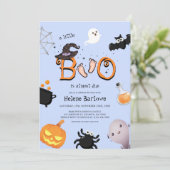 Cute Little Boo Halloween Baby shower Kaart (Staand voorkant)