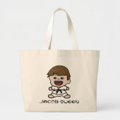 Cute Little Boy Karate Canvas tas (Voorkant)