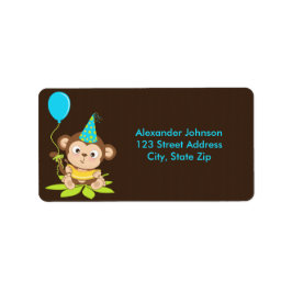 Cute Little Boy Monke Address Label