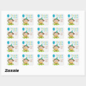 Cute Little Boy Monkey Bedankt Sticker (Vel)