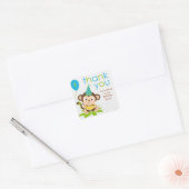 Cute Little Boy Monkey Bedankt Sticker (Envelop)
