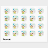 Cute Little Boy Monkey Bedankt Sticker (Vel)