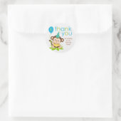 Cute Little Boy Monkey Bedankt Sticker (Tas)