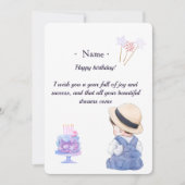 Cute Little Boy Personalized Birthday Card for Son Bedankkaart (Voorkant)