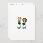 Cute Little Bride Lesbians Kaart (Voorkant / Achterkant)
