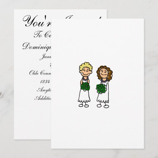 Cute Little Bride Lesbians Kaart (Voorkant / Achterkant)