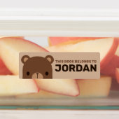 Cute Little Brown Bear with Personalized Name Labels (Aangebracht)