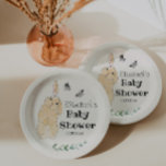 Cute Little Bunny Baby shower Papieren Bordje<br><div class="desc">Kleine Bunny Illustration baby shower papier borden. Perfect voor baby shower voor baby meisjes</div>