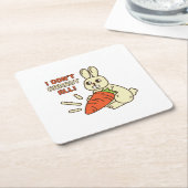 Cute Little Bunny die haar wortel houdt Kartonnen Onderzetters (Schuin)