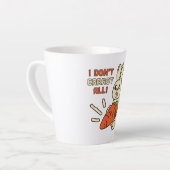 Cute Little Bunny die haar wortel houdt Latte Mok (Linkerhoek)