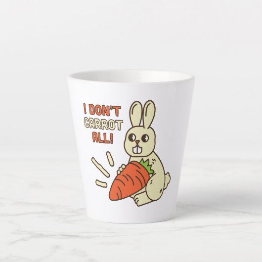 Cute Little Bunny die haar wortel houdt Latte Mok (Voorkant)