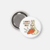 Cute Little Bunny die haar wortel houdt Magneet (Voorkant / Achterkant)