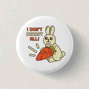 Cute Little Bunny die haar wortel houdt Ronde Button 3,2 Cm
