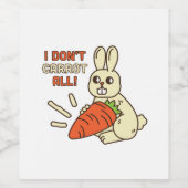 Cute Little Bunny die haar wortel houdt Wijn Etiket (Enkel label)