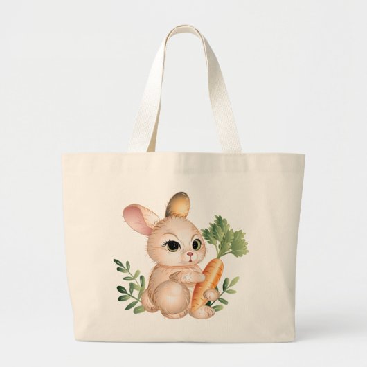Cute Little Bunny Grote Tote Bag (Voorkant)