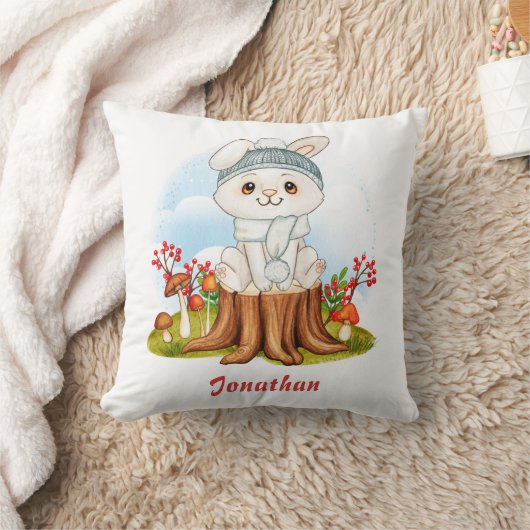 Cute Little Bunny Herfst Nursery Decor Kussen (Deken)