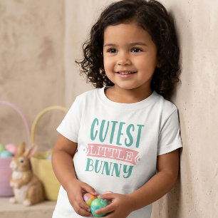 Cute Little Bunny Pasen T-Shirt voor Kinderen