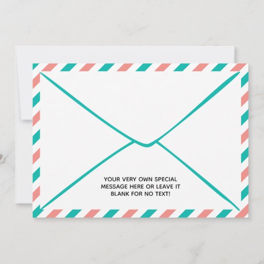 Cute Little Bunny Postman | Baby shower per post Kaart (Achterkant)