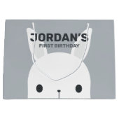 Cute Little Bunny Rabbit Birthday Groot Cadeauzakje (Voorkant)