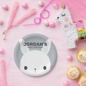 Cute Little Bunny Rabbit Birthday Paper Bord (Feest)