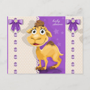 Cute Little Camel Baby shower Uitnodiging Briefkaart