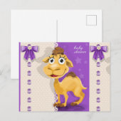 Cute Little Camel Baby shower Uitnodiging Briefkaart (Voorkant / Achterkant)
