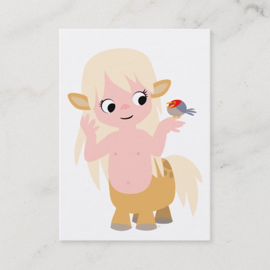 Cute Little Cartoon Centauress ACEO - Visitekaartj Visitekaartje (Voorkant)