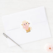 Cute Little Cartoon Centauress Baby T-Shirt Ronde Sticker (Envelop)
