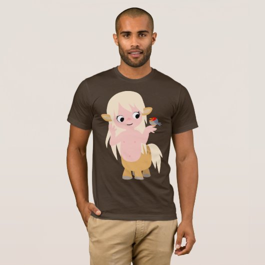 Cute Little Cartoon Centauress T-Shirt (Voorkant volledig)