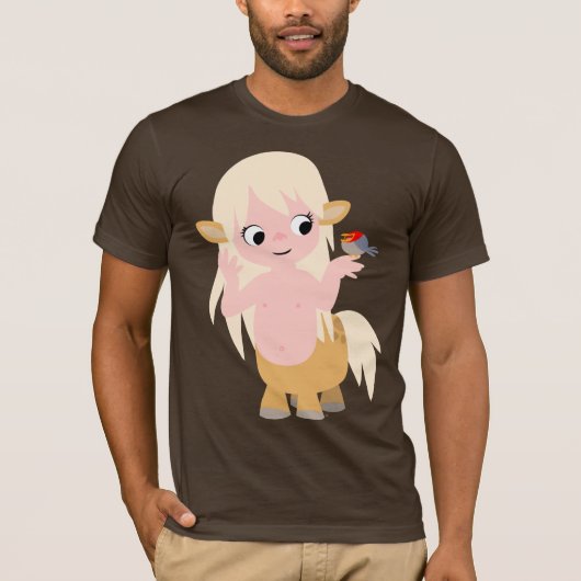 Cute Little Cartoon Centauress T-Shirt (Voorkant)
