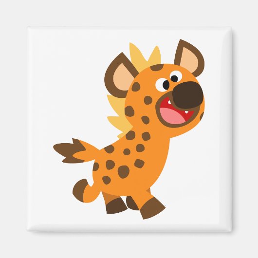 Cute Little Cartoon Hyena Magnet (Voorkant)